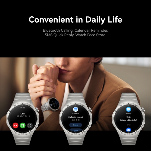 HUAWEI Watch GT 4 46mm Smartwatch, Up to 2 Weeks Battery Life, Dual-Band GPS, 24/7 Health Monitoring, Compatible with Andriod & iOS, Black