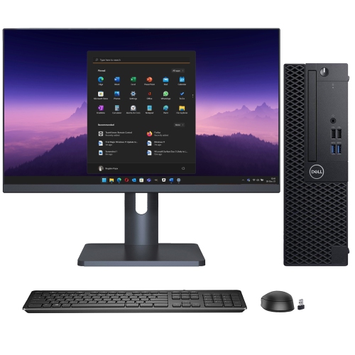 Refurbished - Desktop PC Dell OptiPlex 3060 SFF High Performance Computer, New 27 inch FHD Monitor, Intel Core i5 8th Gen, New 512GB NVMe SSD, 8GB