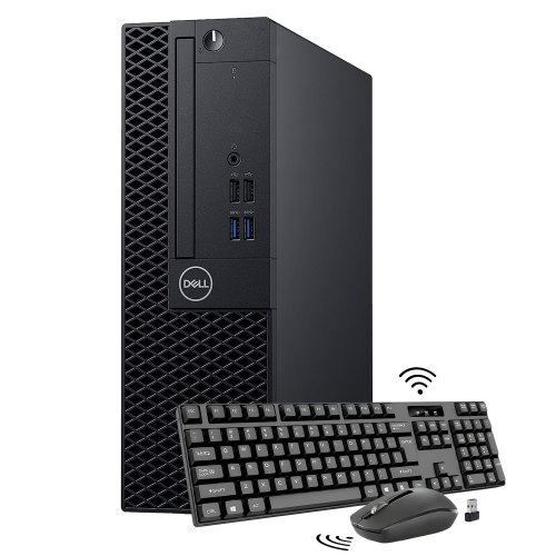 Refurbished - Desktop PC Dell OptiPlex 3060 SFF High Performance Computer, New 27 inch FHD Monitor, Intel Core i5 8th Gen, New 512GB NVMe SSD, 8GB
