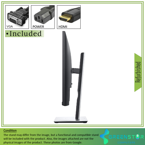 Refurbished(Good) - Dell P2419H 24" Widescreen 1920x1080 FHD Ultrathin Bezel LED-backlight LCD IPS Monitor