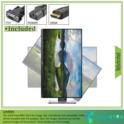Refurbished(Good) - Dell P2419H 24" Widescreen 1920x1080 FHD Ultrathin Bezel LED-backlight LCD IPS Monitor