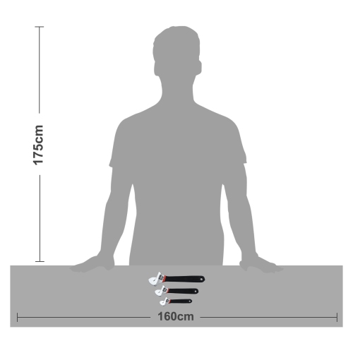 MAXPOWER Adjustable Wrench Set, Double Dipped, 3PCS