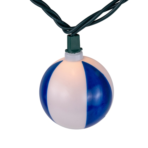 Beach Ball Patio Light Set - 6' Green Wire - 10ct