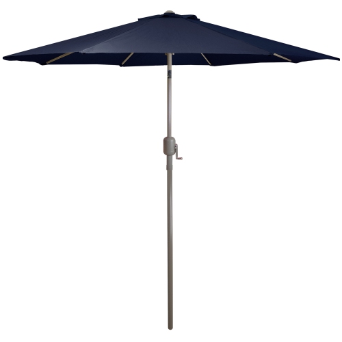 NORTHLIGHT  9Ft Outdoor Patio Market Umbrella With Hand Crank And Tilt In Navy Blue