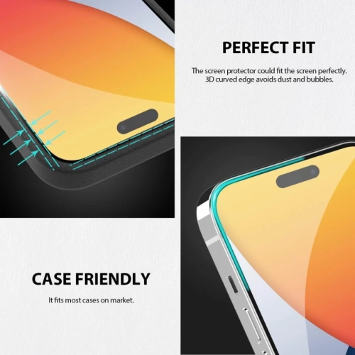 Protecteur d'écran de confidentialité pour iPhone 15 avec protecteur d'objectif en verre trempé, accessoires 9H, étui, 2.5D incurvé