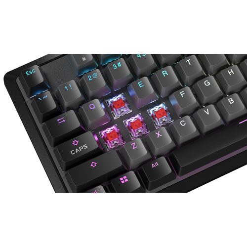 Clavier de jeu mécanique rétroéclairé à touches mécaniques linéaires Red K70 CORE de Corsair - Gris - Exclusivité Best Buy
