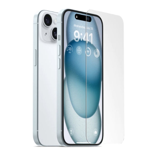 Protecteur d'écran UltraClear pour iPhone 15, film de verre trempé