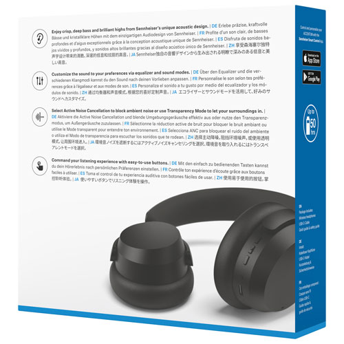 Casque d'écoute sans fil à suppression du bruit ACCENTUM de Sennheiser - Noir