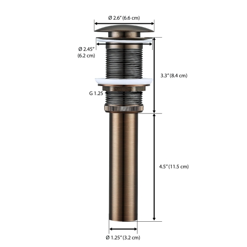 Ancona Bathroom Sink Pop-Up Drain in Oil Rubbed Bronze