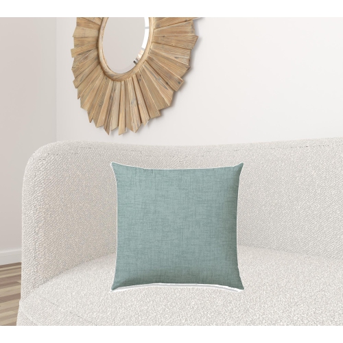 20" X 20" Seafoam Blown Seam Solid Color Throw Indoor Outdoor Pillow