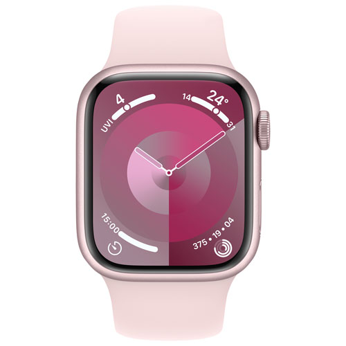 Rogers Apple Watch Series 9 41mm Pink Aluminum Case w/Light Pink Sport Band - S/M - Monthly Financing