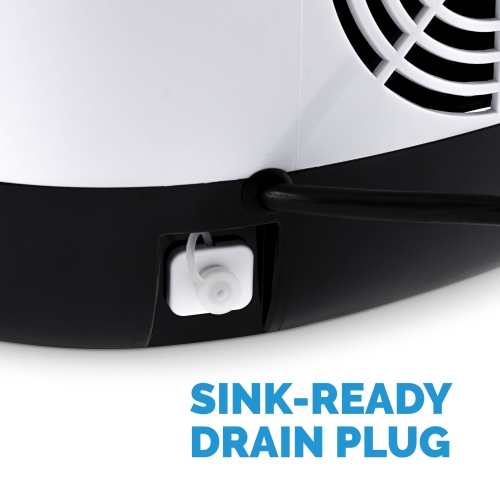 NewAir – machine à glaçons de comptoir, 50 lb. De glace par jour, fonctionnement à un bouton et pièces sans BPA faciles à nettoyer – Blanc