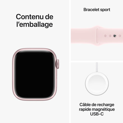 Rogers Apple Watch Series 9 41mm Pink Aluminum Case w/Light Pink Sport Band - M/L - Monthly Financing