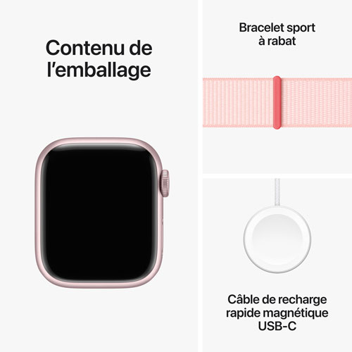 Rogers Apple Watch Series 9 41mm Pink Aluminum Case w/Light Pink Sport Loop - S - Monthly Financing