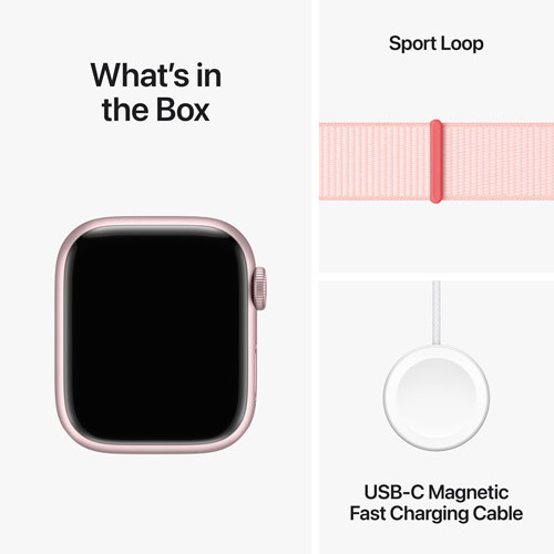 Virgin Plus Apple Watch Series 9 41mm Pink Aluminum Case w/Light Pink Sport Loop - S - Monthly Financing