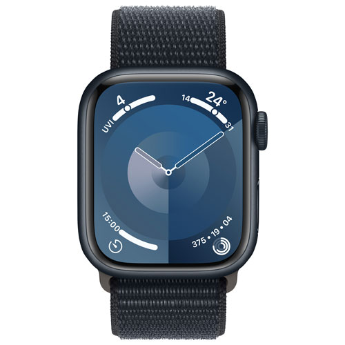 Rogers Apple Watch Series 9 41mm Midnight Aluminum Case w/Midnight Sport Loop - S - Monthly Financing