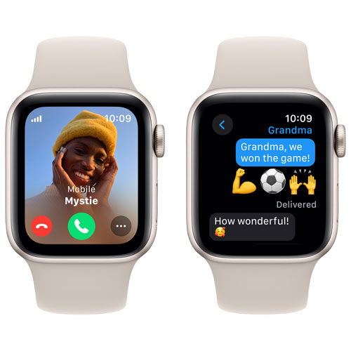 Rogers Apple Watch SE 40mm Starlight Aluminum Case w/Starlight Sport Band - S/M - Monthly Financing