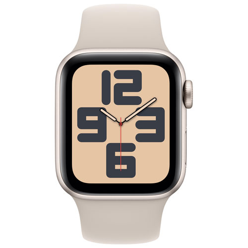 TELUS Apple Watch SE (GPS + Cellular) 40mm Starlight Aluminum Case w/Starlight Sport Band