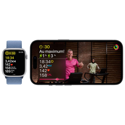 TELUS Apple Watch SE (GPS + Cellular) 40mm Starlight Aluminum Case w/Starlight Sport Band