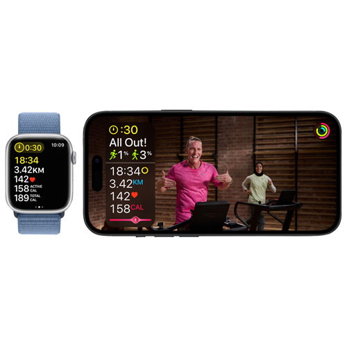 Rogers Apple Watch Series 9 41mm Graphite Stainless Steel Case w/ Graphite Stainless Steel Milanese Loop - S - Monthly Financing