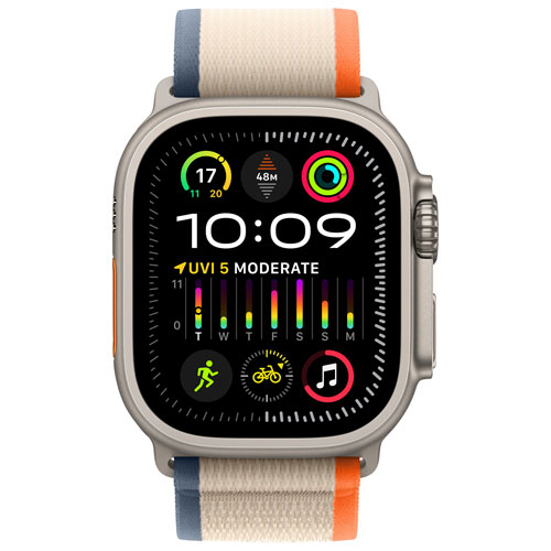 Virgin Plus Apple Watch Ultra 2 49mm Titanium Case w/Orange Beige Trail Loop - S/M - Monthly Financing