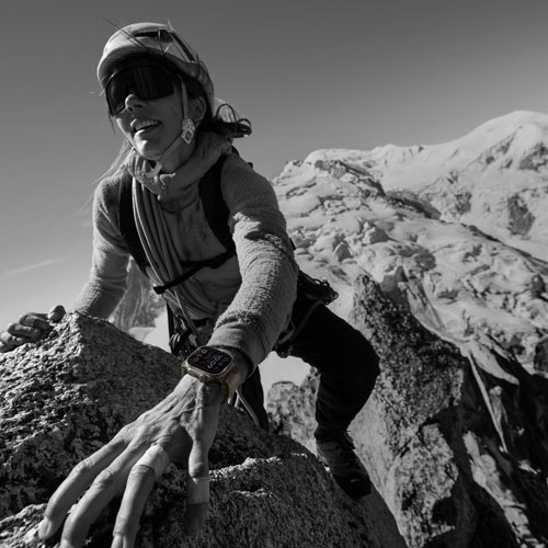 Apple Watch Ultra 2 avec boîtier de 49 mm en titane et bracelet Alpin olive par Rogers - Grand - Financement mensuel