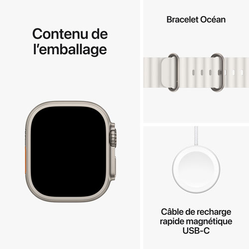 TELUS Apple Watch Ultra 2 (GPS + Cellular) 49mm Titanium Case w/ Ocean Band