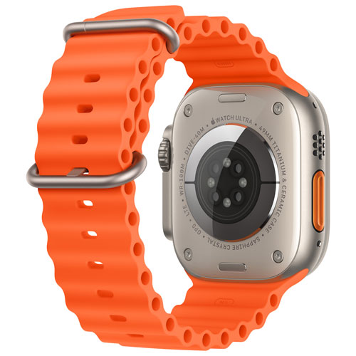Rogers Apple Watch Ultra 2 49mm Titanium Case w/Orange Ocean Band - Monthly Financing