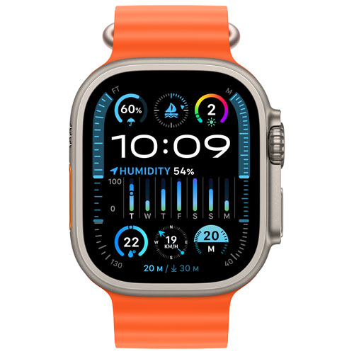 Virgin Plus Apple Watch Ultra 2 49mm Titanium Case w/Orange Ocean Band - Monthly Financing