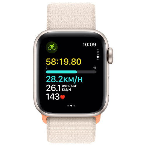 TELUS Apple Watch SE 40mm Starlight Aluminum Case w/Starlight Sport Band - Monthly Financing