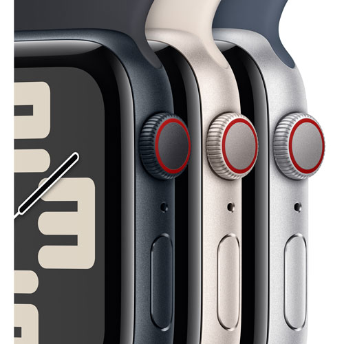 TELUS Apple Watch SE (GPS + Cellular) 40mm Silver Aluminum Case w/Winter Blue Sport Band - Monthly Financing