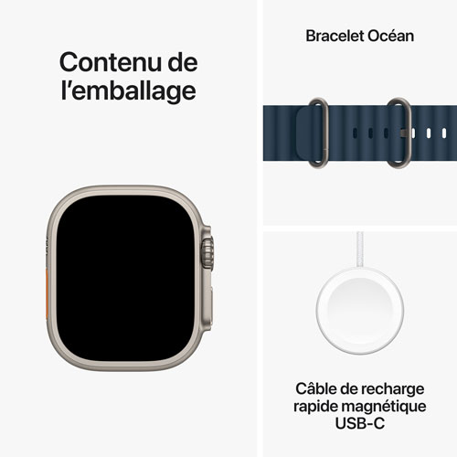 Virgin Plus Apple Watch Ultra 2 (GPS + Cellular) 49mm Titanium Case w/Blue Ocean Band - Monthly Financing