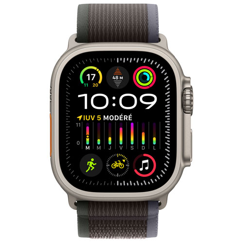 TELUS Apple Watch Ultra 2 49mm Titanium Case w/Blue Black Trail Loop - S/M - Monthly Financing