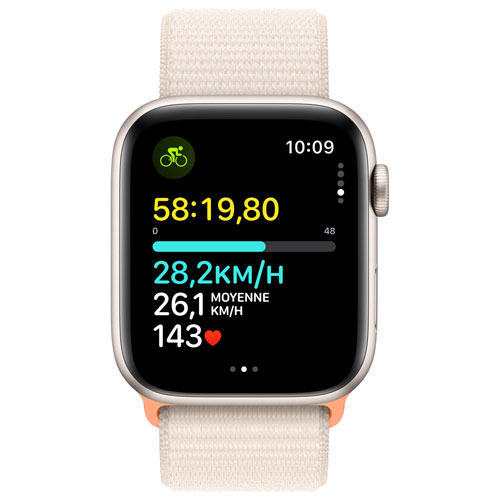 Rogers Apple Watch SE 44mm Starlight Aluminum Case w/Starlight Sport Band - Monthly Financing