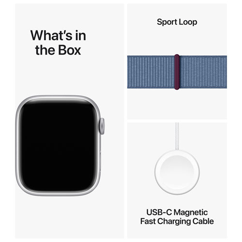Rogers Apple Watch Series 9 45mm Silver Aluminum Case w/Winter Blue Sport Loop - Monthly Financing