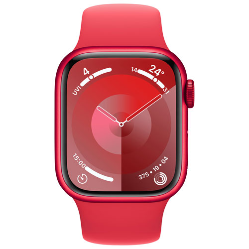 Apple Watch Series 9 41 mm en aluminium (PRODUCT)RED avec bracelet sport (PRODUCT)RED de TELUS - M/G - Financement mensuel