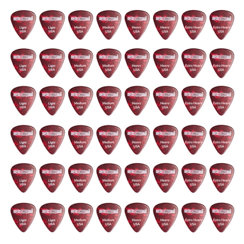 5 Core Guitar Picks, Red Color Picks for Guitar 96 Pcs