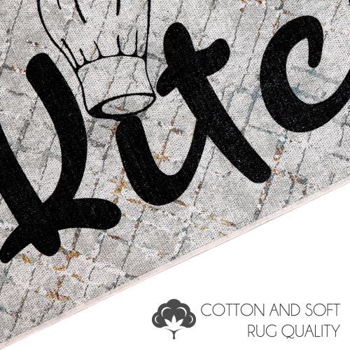 Tapis de cuisine lavable non Skid de SussexHome - Gris et noir - 20 x x59 po