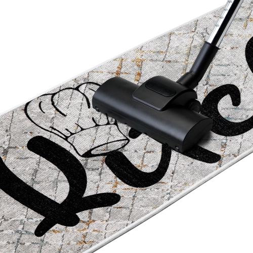 Tapis de cuisine lavable non Skid de SussexHome - Gris et noir - 20 x x59 po