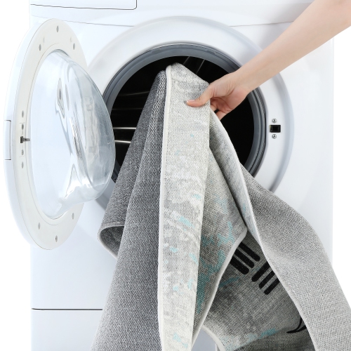 Tapis de cuisine lavable non Skid de SussexHome - Gris et noir - 20 x x59 po