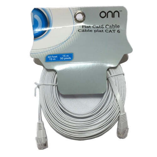 (Brand New) ONN Flat CAT 6 Cable 50ft Best Buy Canada