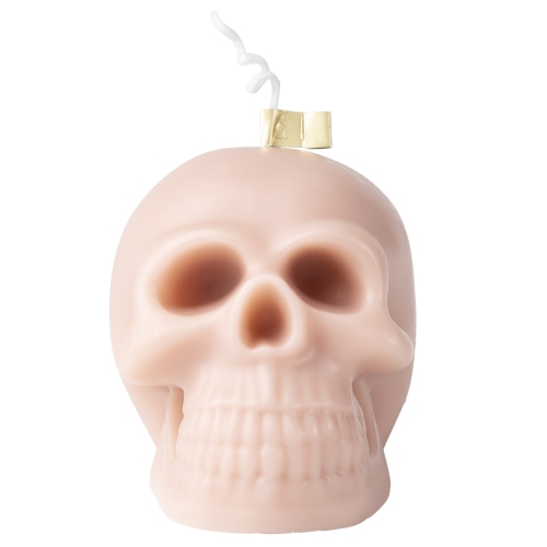 REJUUV  Halloween Skull Candle, Handcrafted Gothic Décor, Rose