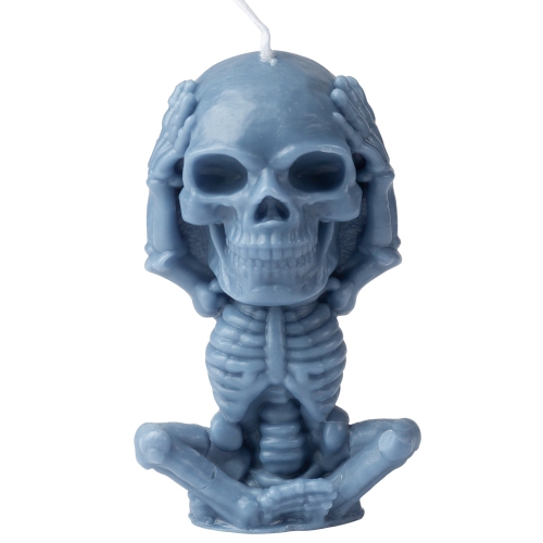 REJUUV Skull Holding Head Creative Candle for Spooky Halloween Decoration