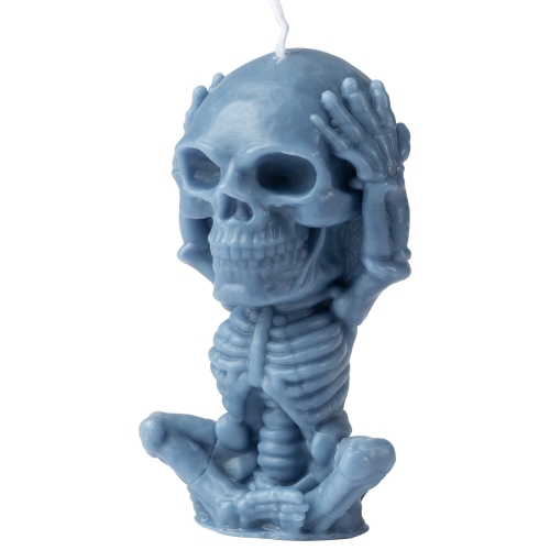 Skull Holding Head Creative Candle for Spooky Halloween Decoration