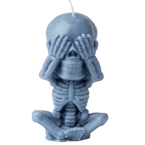 REJUUV Skull Covering Eyes Creative Candle for Spooky Halloween Decoration