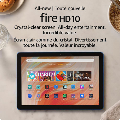 Tablette 10,1 po 64 Go FireOS Fire HD 10 d'Amazon avec processeur MT8186A - Océan