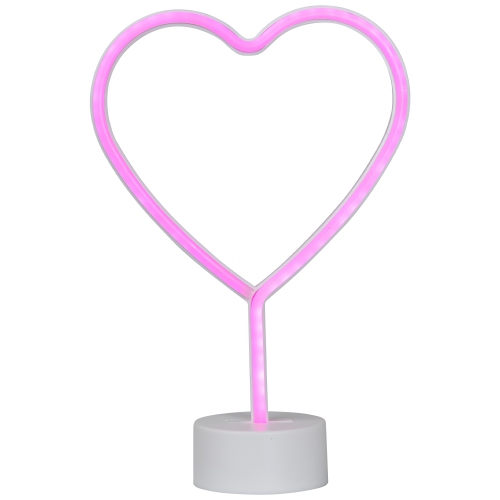 LED Heart Neon Table Light- 11.5" - Pink