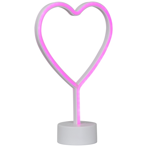 LED Heart Neon Table Light- 11.5" - Pink