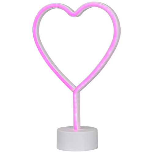 LED Heart Neon Table Light- 11.5" - Pink