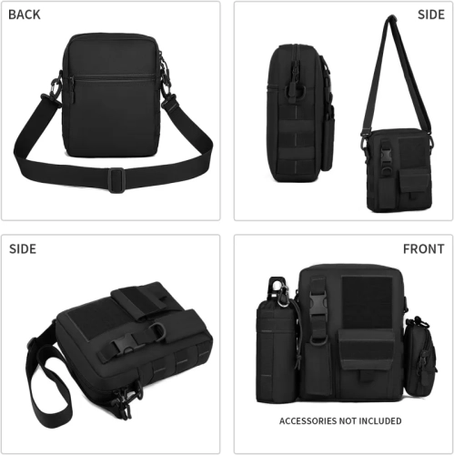 Tactical Crossbody Single Shoulder Bag - Messenger Style Outdoor Gear - Casual Weekend Pack with Shoulder Strap
